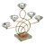 CANDELABRO METAL P/5 VELAS DOURADO 15x10x27cm - Imagem 4