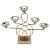 CANDELABRO METAL P/5 VELAS DOURADO 15x10x27cm - Imagem 2