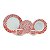 APARELHO  JANTAR 42PC  PORCELANA SUPER WHITE CORAL MAIL BOX - Imagem 1