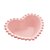 CJ 4 BOWLS PORCELANA CORAÇÃO BEADS ROSE 13x11x4cm - Imagem 1