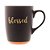 CANECA CERÂMICA BLESSED PRETO MATT/LARANJA 340ml - Imagem 3