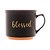 CANECA CERÂMICA BLESSED PRETO MATT/LARANJA 660ml - Imagem 3