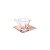 CJ 6 XÍCARAS DE VIDRO P/CAFÉ C/PIRES VENEZA ROSÉ 70ml - Imagem 1