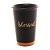 COPO CERÂMICA BLESSED PRETO MATT/LARANJA 400ml - Imagem 1