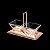 PETISQUEIRA DUPLA DE VIDRO E AÇO INOX TORCELLO ROSE 25X14X17,5cm - Imagem 2