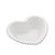 SALADEIRA PORCELANA CORAÇÃO BEADS BRANCO 18x15x5cm - Imagem 1