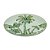 CENTRO MESA DECORATIVO CERÂMICA PALMEIRA BRANCO/VERDE 36x4 - Imagem 2