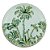 CENTRO MESA DECORATIVO CERÂMICA PALMEIRA BRANCO/VERDE 36x4 - Imagem 1
