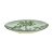 CENTRO MESA DECORATIVO CERÂMICA PALMEIRA BRANCO/VERDE 36x4 - Imagem 3