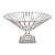 CENTRO DE MESA DECORATIVO C/PÉ DE CRISTAL RITZ 34,5x19,4cm - Imagem 2