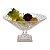 CENTRO DE MESA DECORATIVO C/PÉ DE CRISTAL RITZ 34,5x19,4cm - Imagem 4