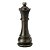 DAMA DECORATIVA DE POLIRESINA PRETA 9,5x26,5cm - Imagem 1