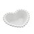 CJ 4 BOWLS PORCELANA CORAÇÃO BEADS BRANCO 13x11x4cm - Imagem 1