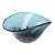 CENTRO MESA CORAL DEEP SEA EM VIDRO 31X21X15CM COR AZUL - Imagem 1