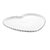 PRATO PORCELANA CORAÇÃO BEADS BRANCO 25x22x2cm - Imagem 2
