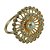 CJ 4 ANÉIS P/GUARDANAPOS ZINCO BOTÃO ROSÉ GOLD 5x5cm - Imagem 1