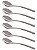 JG 6 COLHERES CAFE RAVEL EM ACO INOX COM CAIXA BLACK LUX - Imagem 1