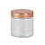 PORTA MANTIMENTO VIDRO LISO TAMPA METAL 880ML 11X12CM - Imagem 1
