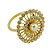 CJ 4 ANÉIS P/GUARDANAPOS ZINCO BOTÃO DOURADO 5x5cm - Imagem 1