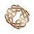 CJ 4 ANÉIS P/GUARDANAPOS METAL ROSÉ GOLD 5x3cm - Imagem 1