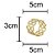 CJ 4 ANÉIS P/GUARDANAPOS METAL DOURADO 5x3cm - Imagem 4