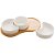 CJ 3 PETISQUEIRAS PORCELANA C/BANDEJA BAMBU BRANCO 30x15x6cm - Imagem 3