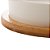 CJ 3 PETISQUEIRAS PORCELANA C/BANDEJA BAMBU BRANCO 30x15x6cm - Imagem 4