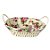 CESTA OVAL FERRO REVESTIDO TECIDO ALGODÃO 27X20X8CM COR BEGE - Imagem 1