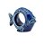 CJ 4 ANÉIS P/GUARDANAPOS CERÂMICA PEIXE OCEAN AZUL 9x6cm - Imagem 2