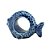 CJ 4 ANÉIS P/GUARDANAPOS CERÂMICA PEIXE OCEAN AZUL 9x6cm - Imagem 3
