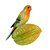 ENFEITE PASSARO CARAMBOLA EM RESINA 16,5X7,5X13CM AMARELA - Imagem 1