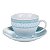 CJ 6 XÍCARAS P/CHÁ DE PORCELANA BARCELONA 200ml - Imagem 1