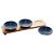 CJ 3 PETISQUEIRAS PORCELANA C/BANDEJA BAMBU AZUL 32x9x5cm - Imagem 3