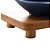 CJ 3 PETISQUEIRAS PORCELANA C/BANDEJA BAMBU AZUL 32x9x5cm - Imagem 4