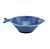 CJ 4 PRATOS CERÂMICA PEIXE OCEAN AZUL 14x11cm - Imagem 2