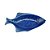 TRAVESSA CERÂMICA PEIXE OCEAN AZUL 37x20cm - Imagem 1
