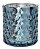 PORTA VELA DIAMOND EM VIDRO D8XA9CM METALICO COR AZUL - Imagem 1