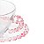 XÍCARA P/CHÁ C/PIRES DE CRISTAL CORAÇÃO BORDA ROSA 170ml - Imagem 2