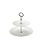 PORTA DOCES 2 ANDARES PORCELANA SUPER WHITE QUEEN 19X26x22 - Imagem 1