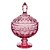POTICHE DECORATIVA CRISTAL C/PÉ ANGEL ROXO 15x24cm - Imagem 1