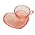 XÍCARA CHÁ CRISTAL C/PRATO CORAÇÃO PEARL ROSA 180ml - Imagem 2