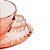 CJ 4 XÍCARAS CHÁ CRISTAL C/PIRES CORAÇÃO PEARL ROSA 180ml - Imagem 4