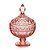 POTICHE DECORATIVA CRISTAL C/PÉ ANGEL ROSA 15x24cm - Imagem 1