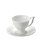 CJ 6 XÍCARAS CAFÉ C/PÍRES PORCELANA SUPER WHITE QUEEN 100ml - Imagem 1