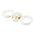 PETISQUEIRA C/3 DIVISÓRIAS DE PORCELANA MADRI BRANCA 30x12x4 - Imagem 3
