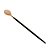 COLHER AÇO INOX BAILARINA KYOTO ROSÉ GOLD/PRETO 30cm - Imagem 1