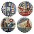 JG DE COASTER DEEP SEA 4 PECAS EM CERAMICA D10,8CM - Imagem 1