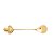 CJ 4 COLHERES AÇO INOX P/CHÁ KEY DOURADO - Imagem 2