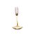 CJ 4 COLHERES AÇO INOX CHÁ CABO CERÂMICA FLOWERS DOURADO - Imagem 3