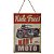 PLACA DECORATIVA GARAGE RIDE EM FERRO L28XP0,05XA40CM - Imagem 1